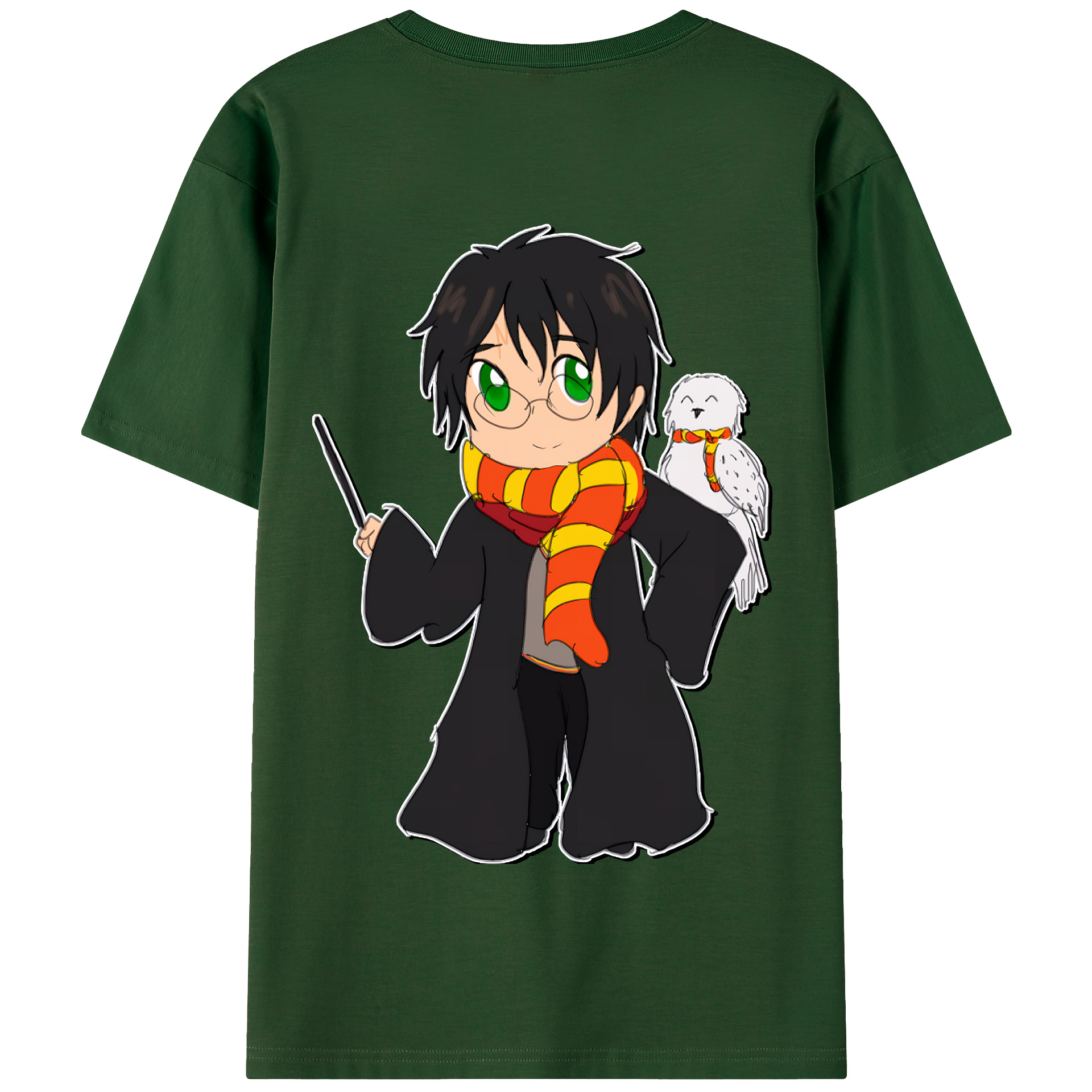 （画像用） Harry Potter ハリー・ポッターシリーズ 綿100％半袖Tシャツ（背面プリント）